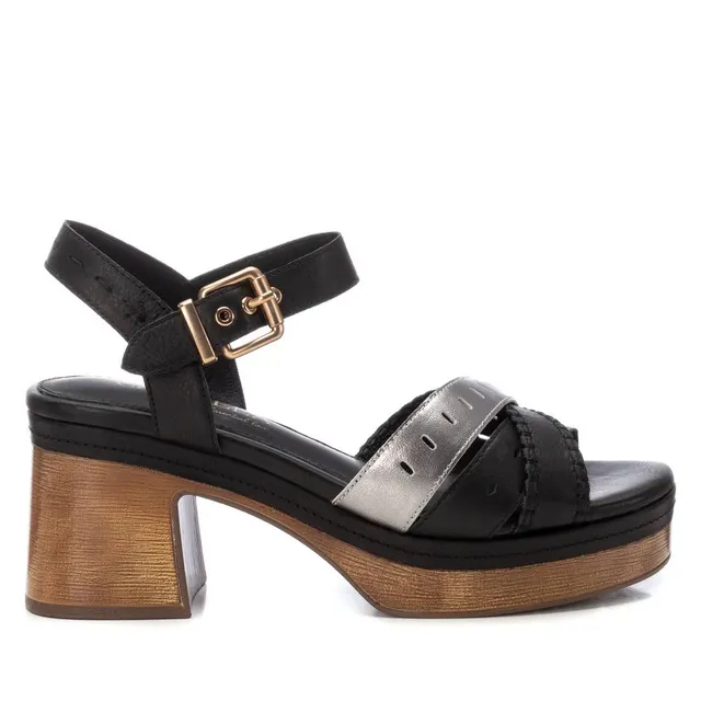 Carmela 16221305 sandale femme cuir noir talon 7 cm