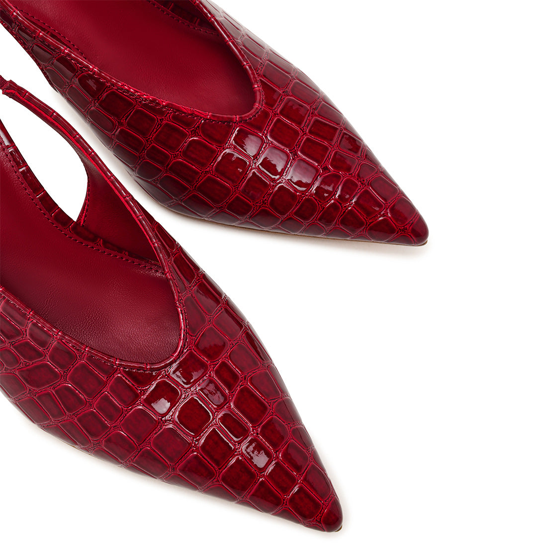 Steve Madden Alari escarpins rouge croco talon 5 cm