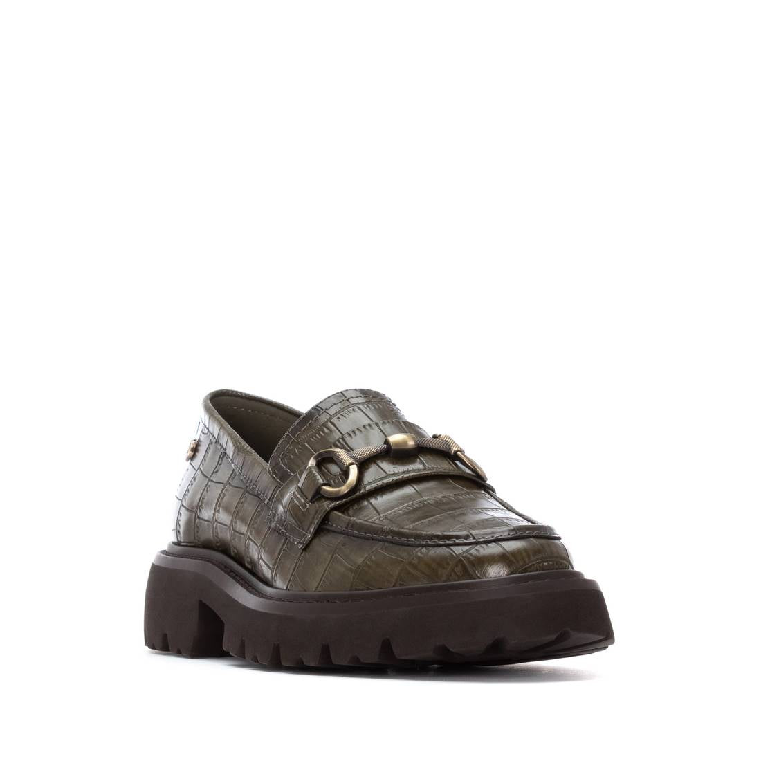 Carmela 16254704 mocassin femme vert kaki chaîne