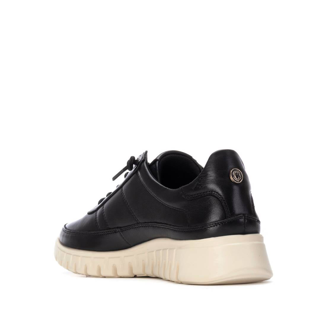 Carmela 16252502 baskets cuir noir à lacets