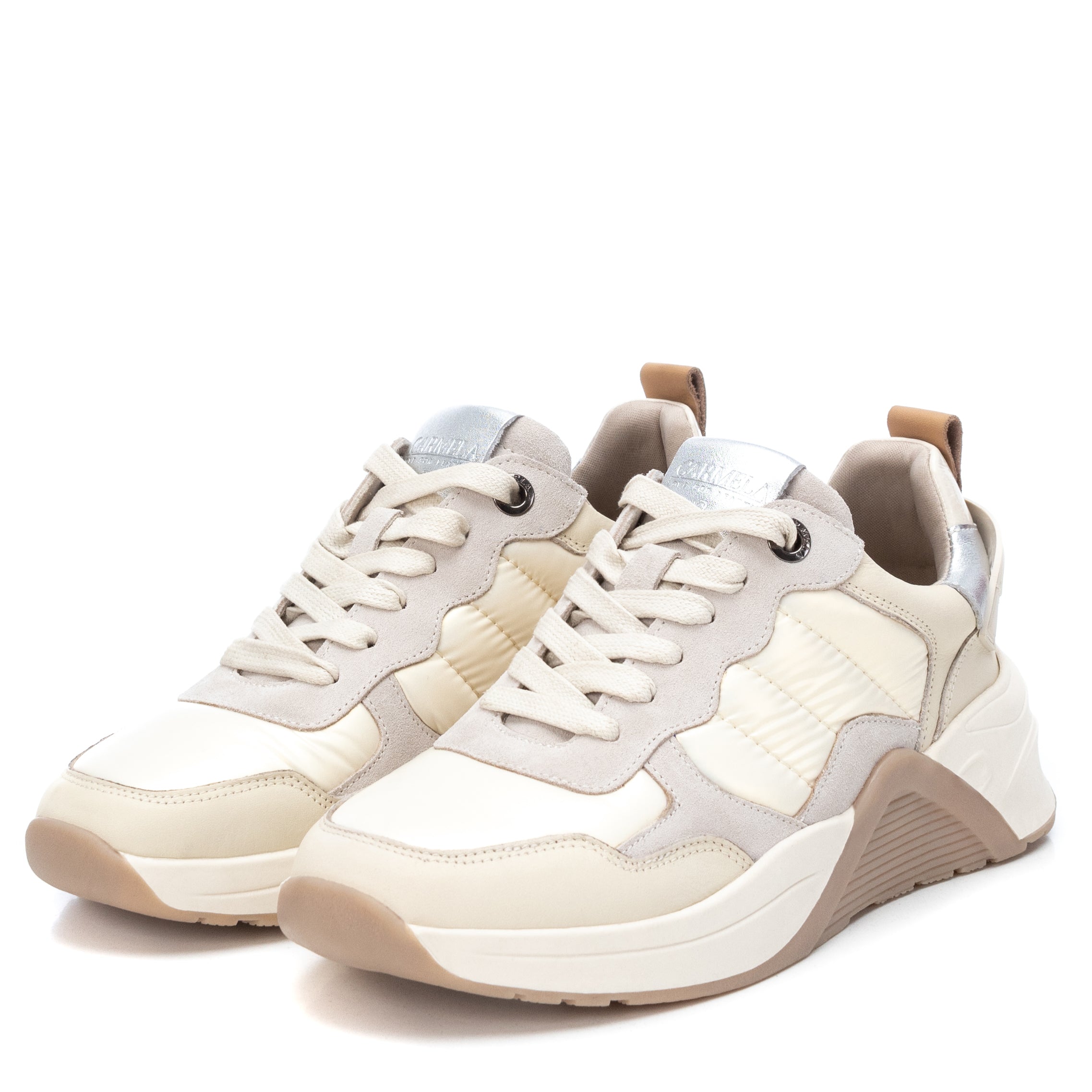Carmela 16015402 baskets blanches cuir semelle epaisse