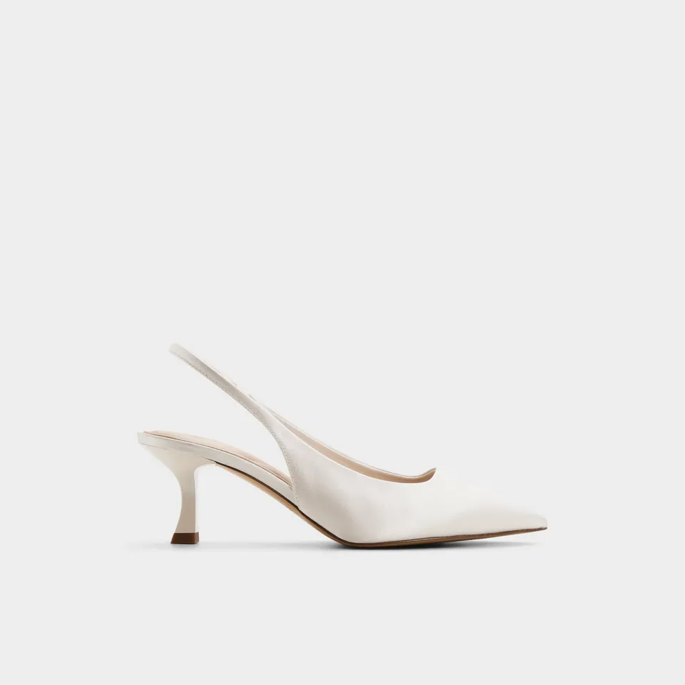 ALDO Kiarrah escarpins satin blanc petit talon