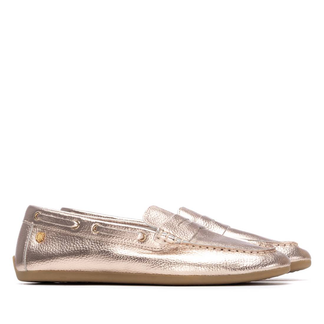 Carmela 16314406 mocassins cuir marron nude plat
