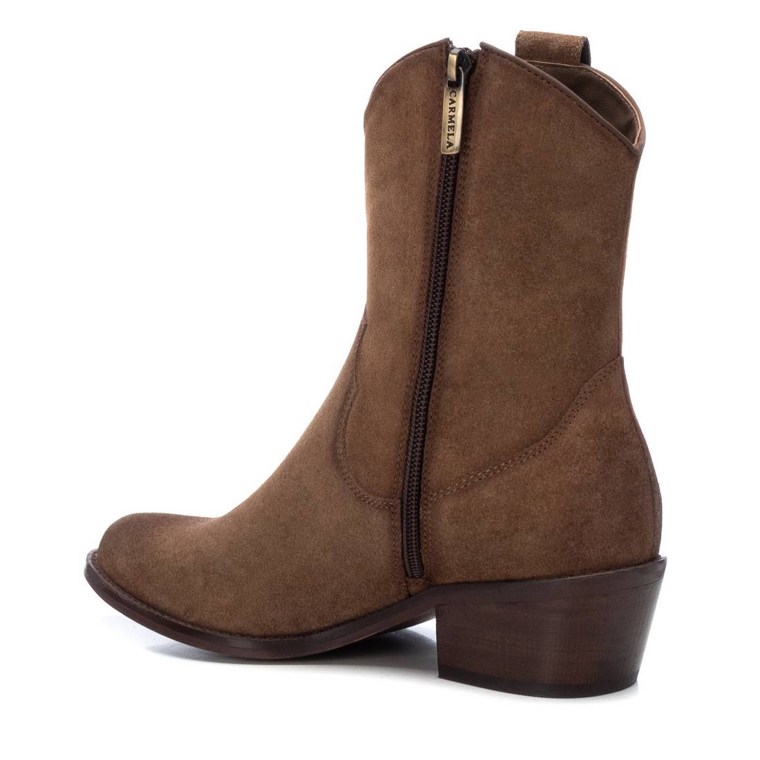 Carmela 16102203 bottine cowboy cuir marron 5 cm