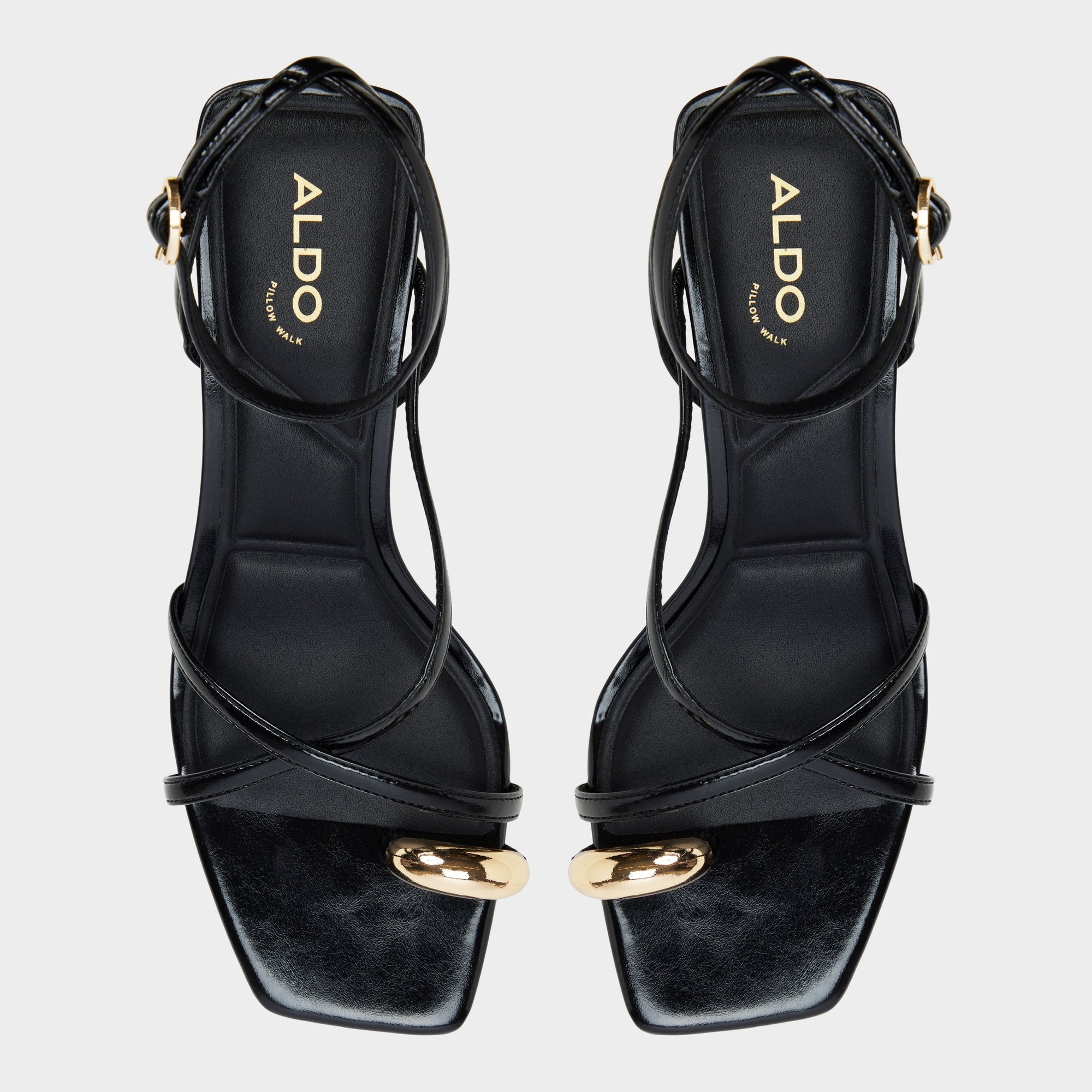 Aldo Elodiah sandales talons noires bride soirée