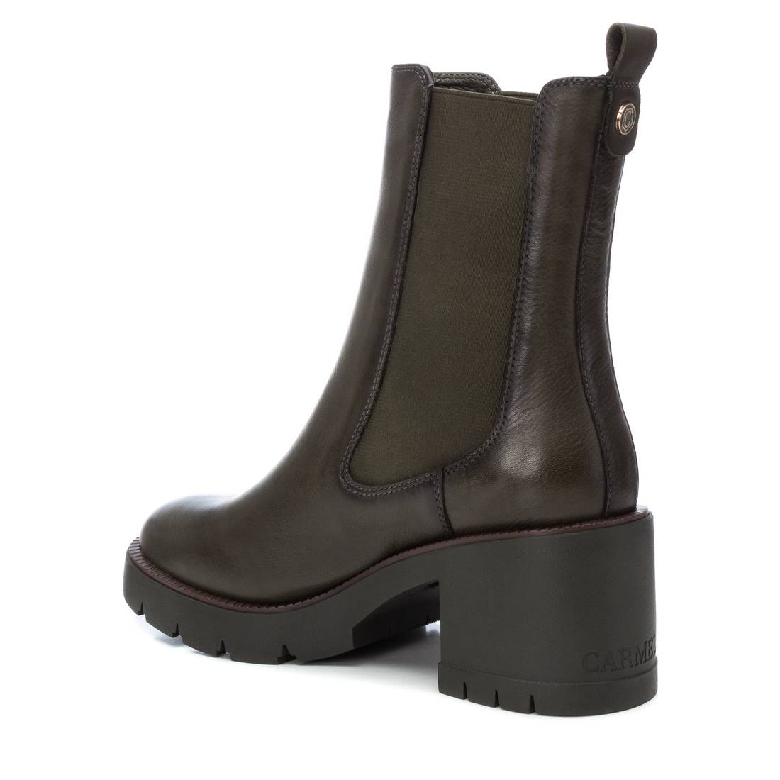 Carmela 16190204 bottine femme cuir vert talon 6 cm