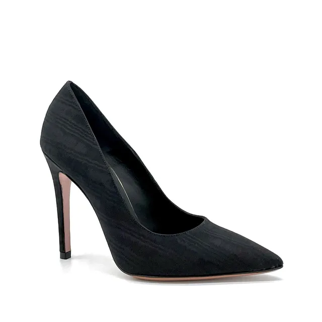 ELATA 52555 escarpins tissu noir talon 10,5 cm