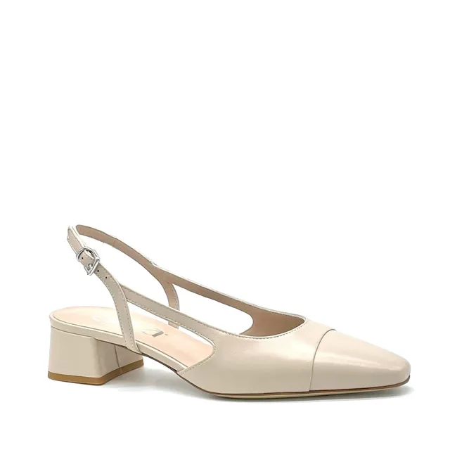 ELATA 16164 slingback cuir sable talon 3,5 cm