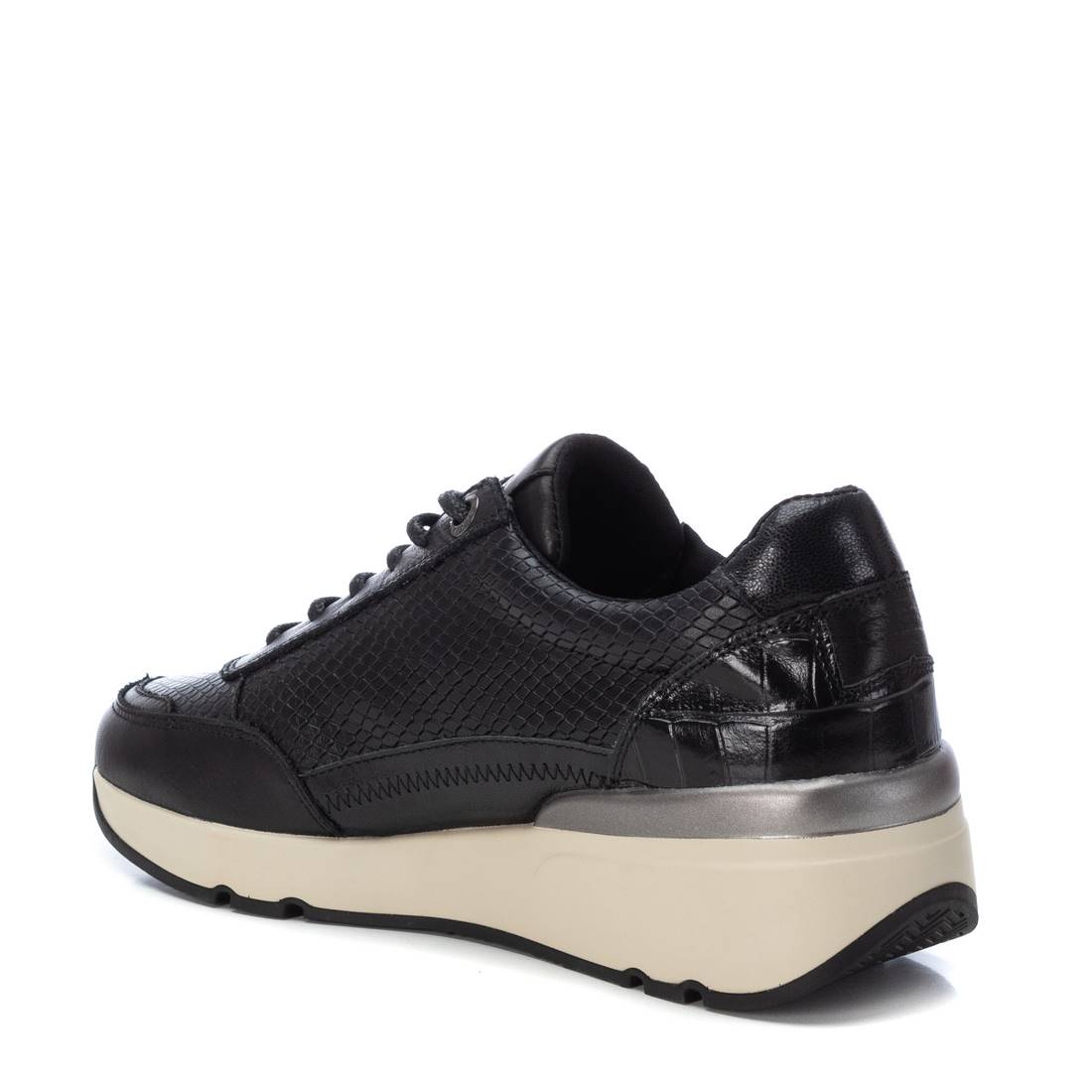 Carmela 16112803 basket femme noir cuir zip