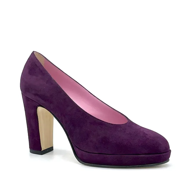 Elata 54508 escarpins daim violet 37 talon 9,5 cm