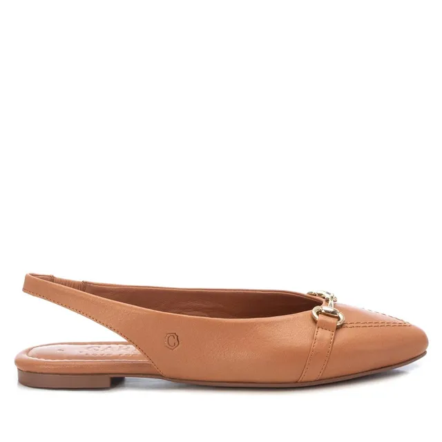 Carmela 16073301 ballerine cuir marron élastique