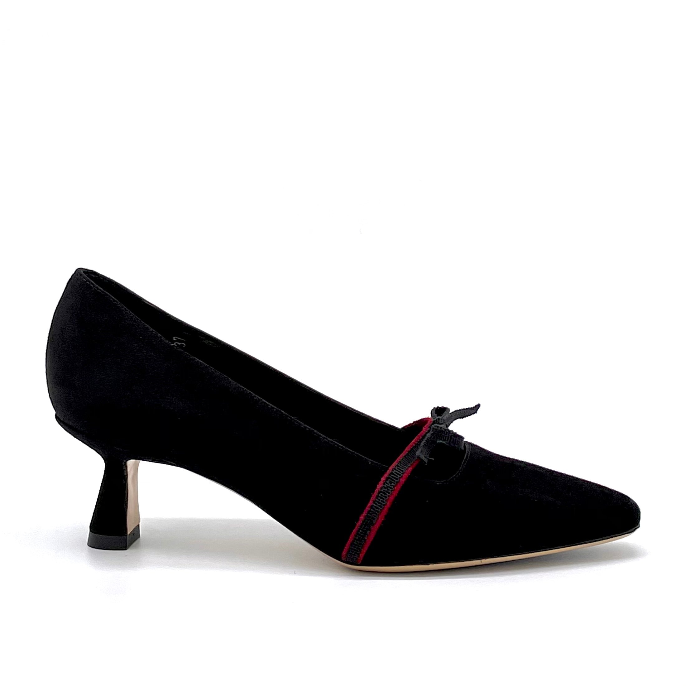 ELATA 51521 escarpins suède noir talon 5,5 cm
