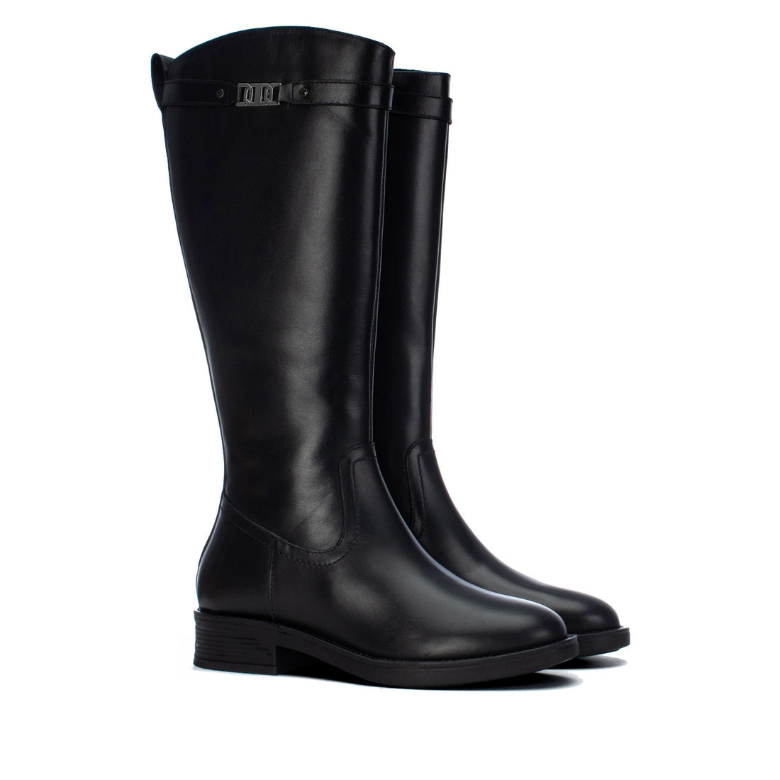 Carmela 16412501 bottes femme noires cuir plates