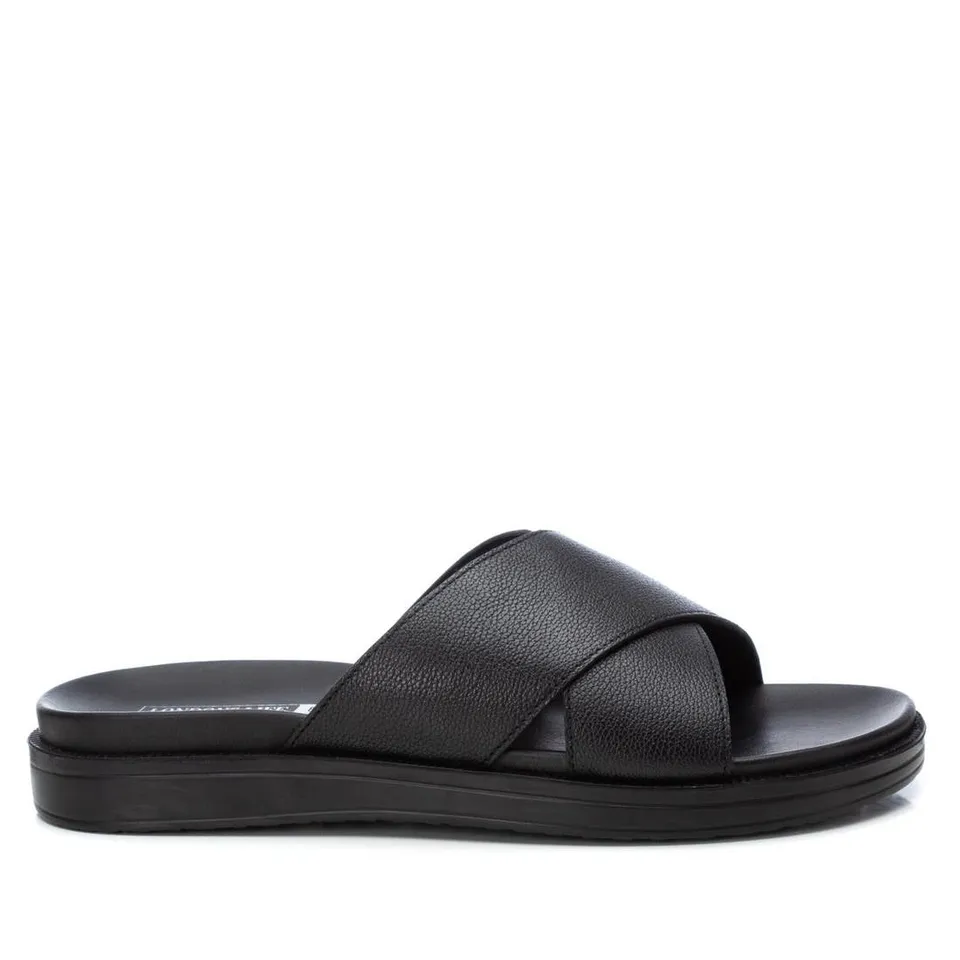 Carmela 16081901 sandale homme noir cuir