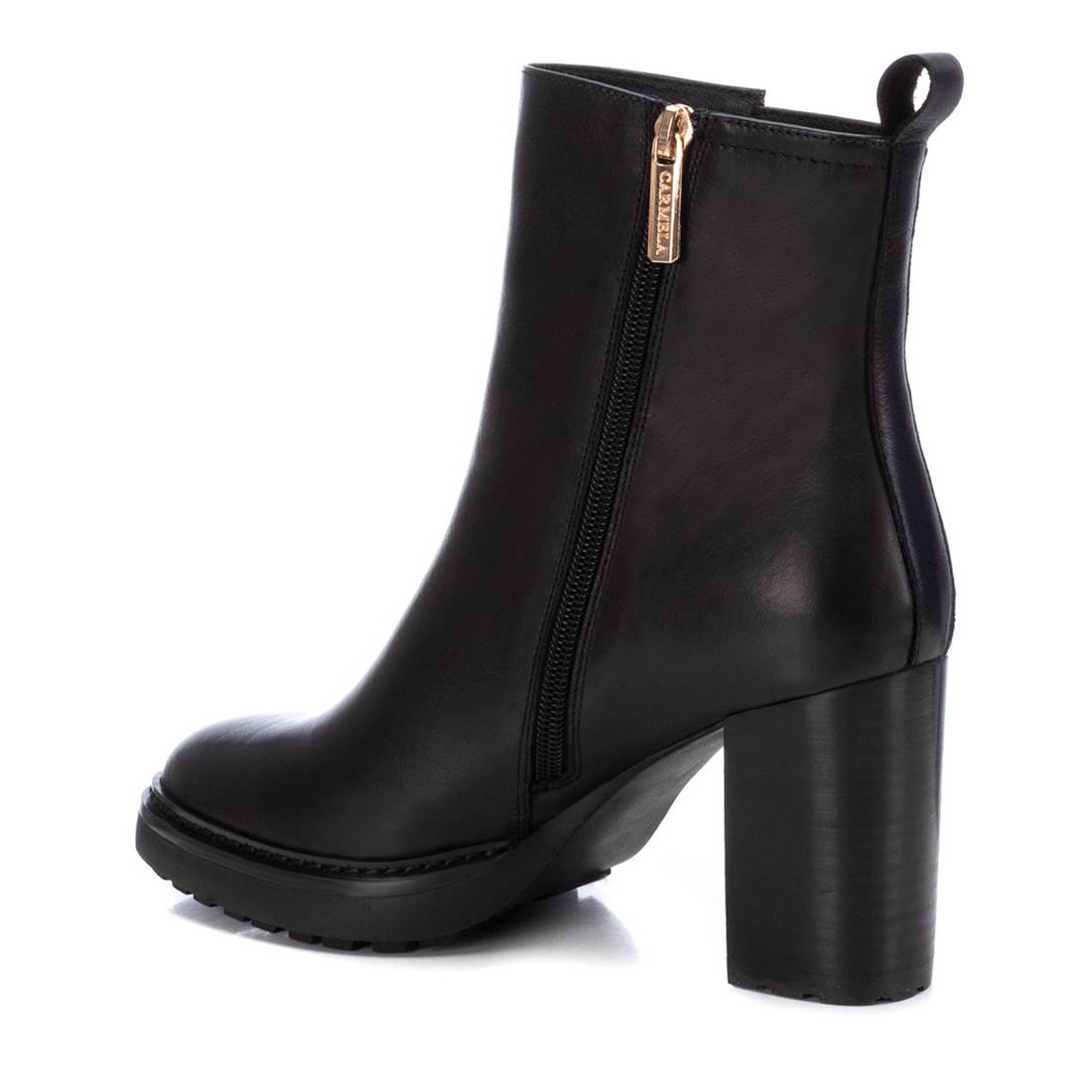 Carmela 16124101 bottines talon 8 cm cuir noir