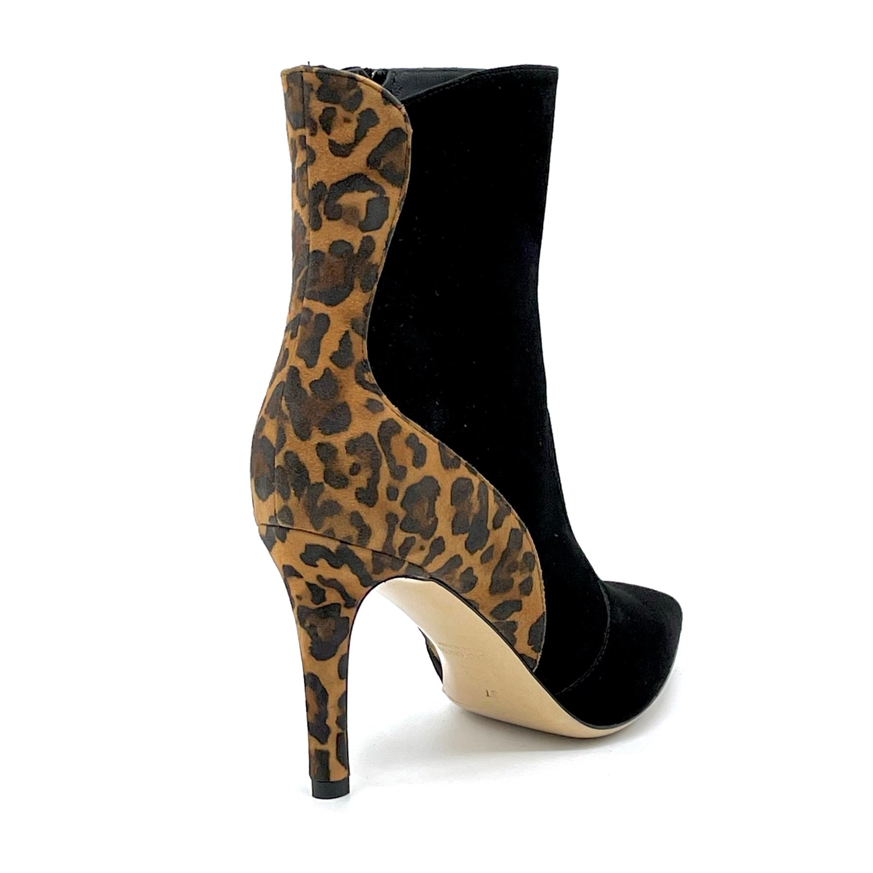 ELATA 52561 bottines daim noir imprimé talon 8,5 cm