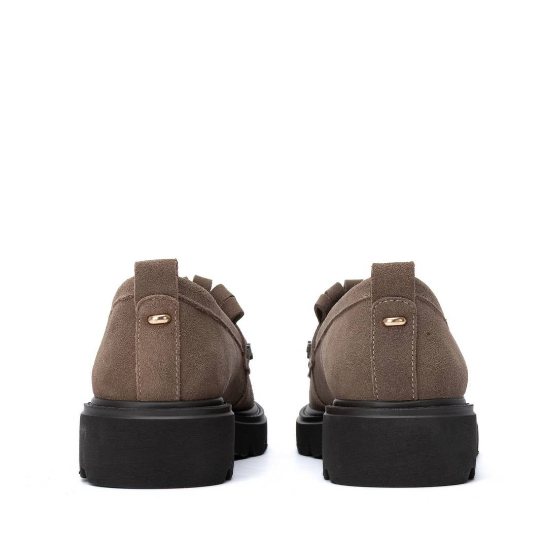 Carmela 16431104 mocassins femme taupe cuir petit talon