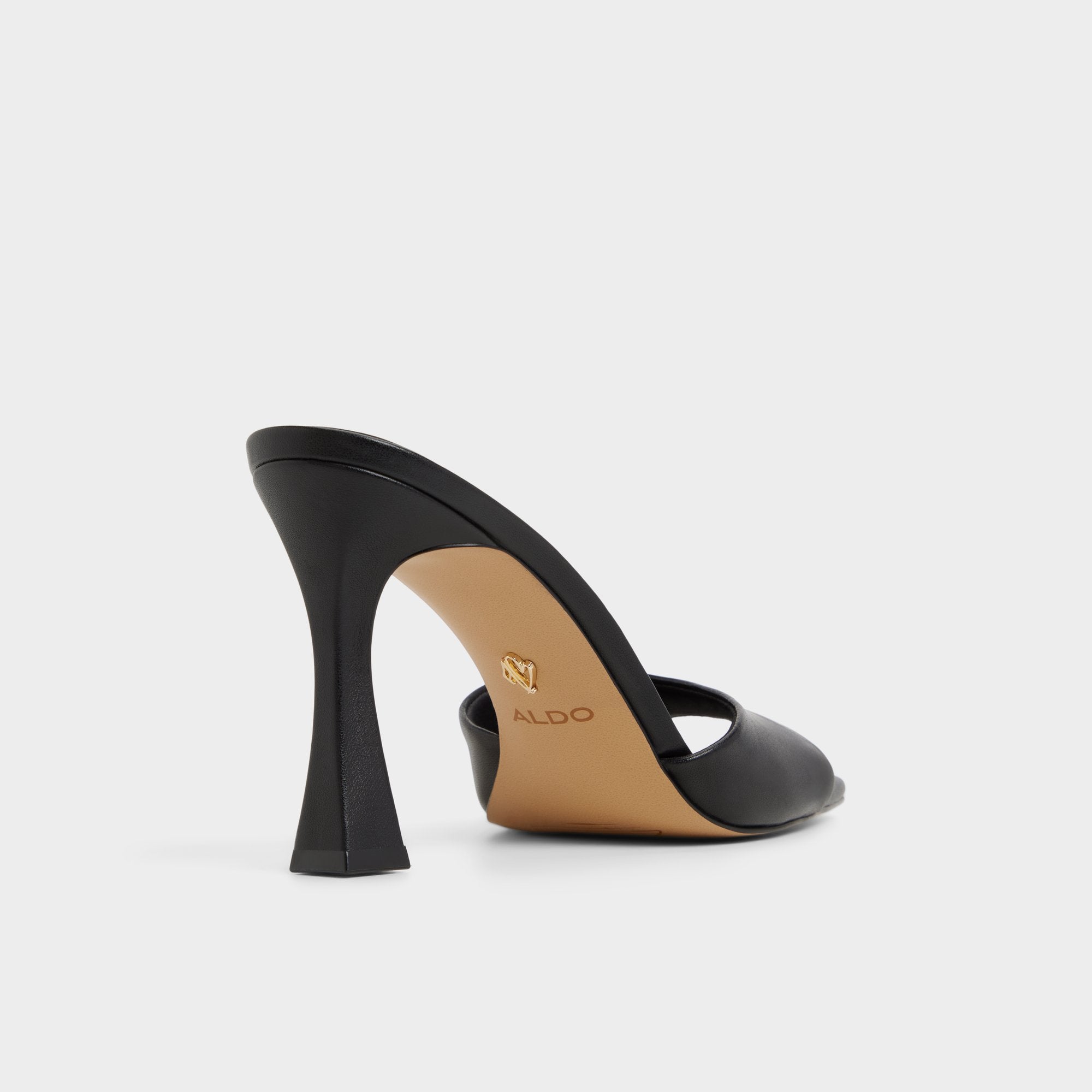 ALDO Jennifer escarpins cuir noir talon évasé