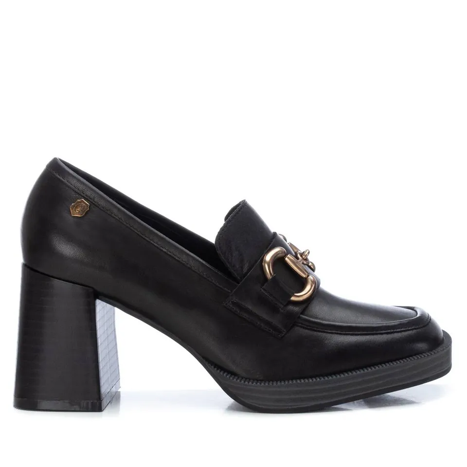 Carmela 16123502 mocassin noir cuir talon 8 cm