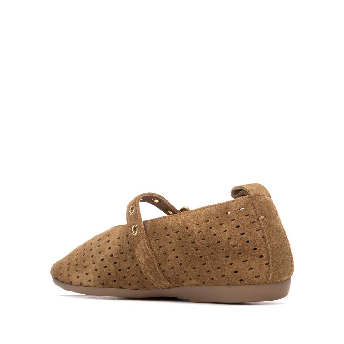 Carmela 16314201 ballerines femme camel cuir ajouré