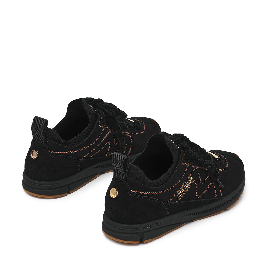 Steve Madden Covert baskets noir suède plates