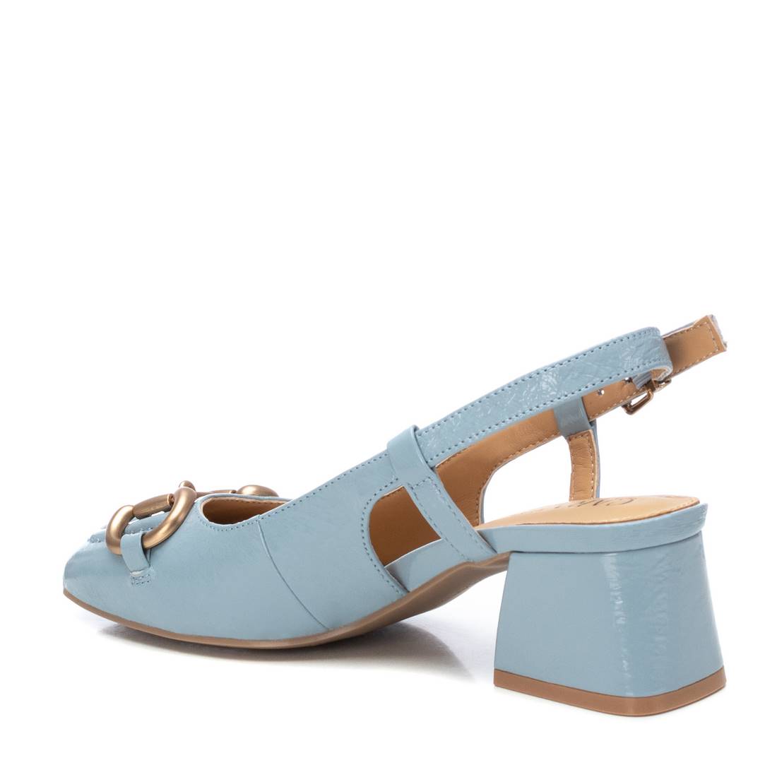 Carmela 16144304 mocassin bleu cuir verni talon bas