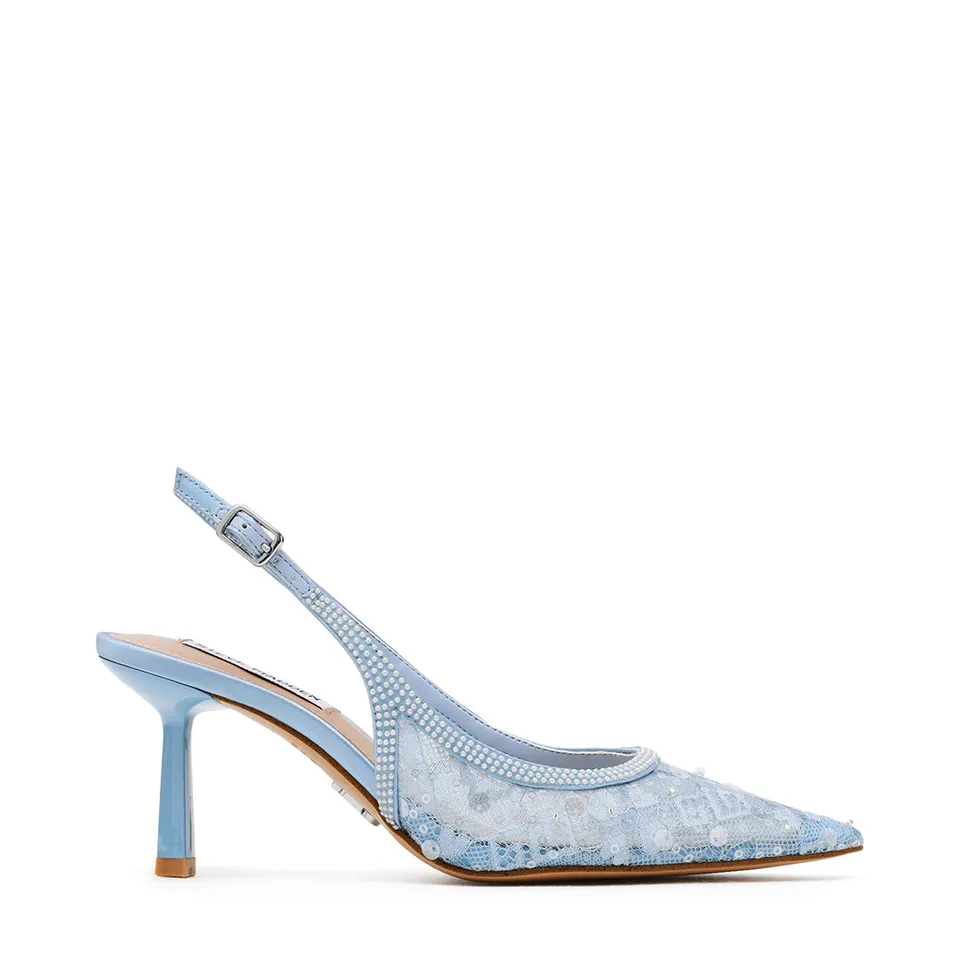 Steve Madden Emari escarpins bleu ciel slingback talon 10 cm