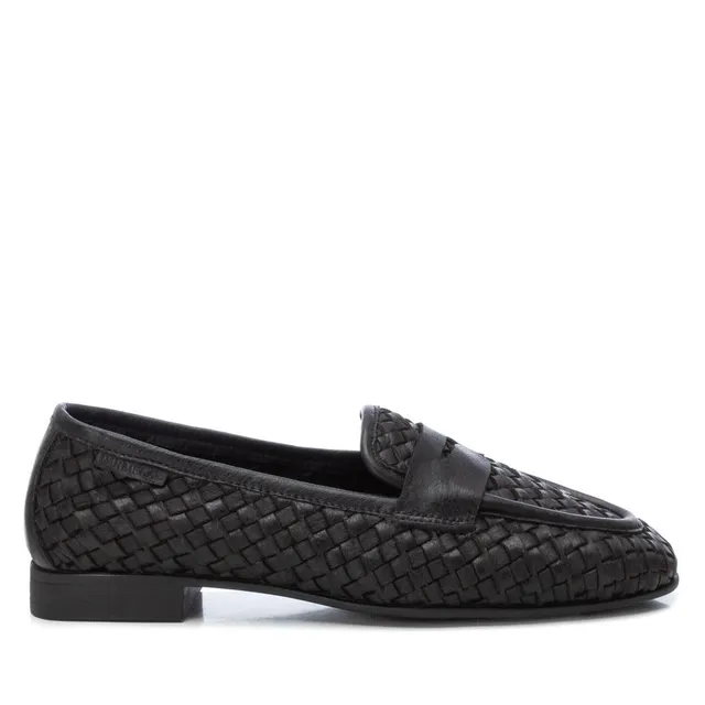 Carmela 16130205 mocassin cuir noir tressé 35-41