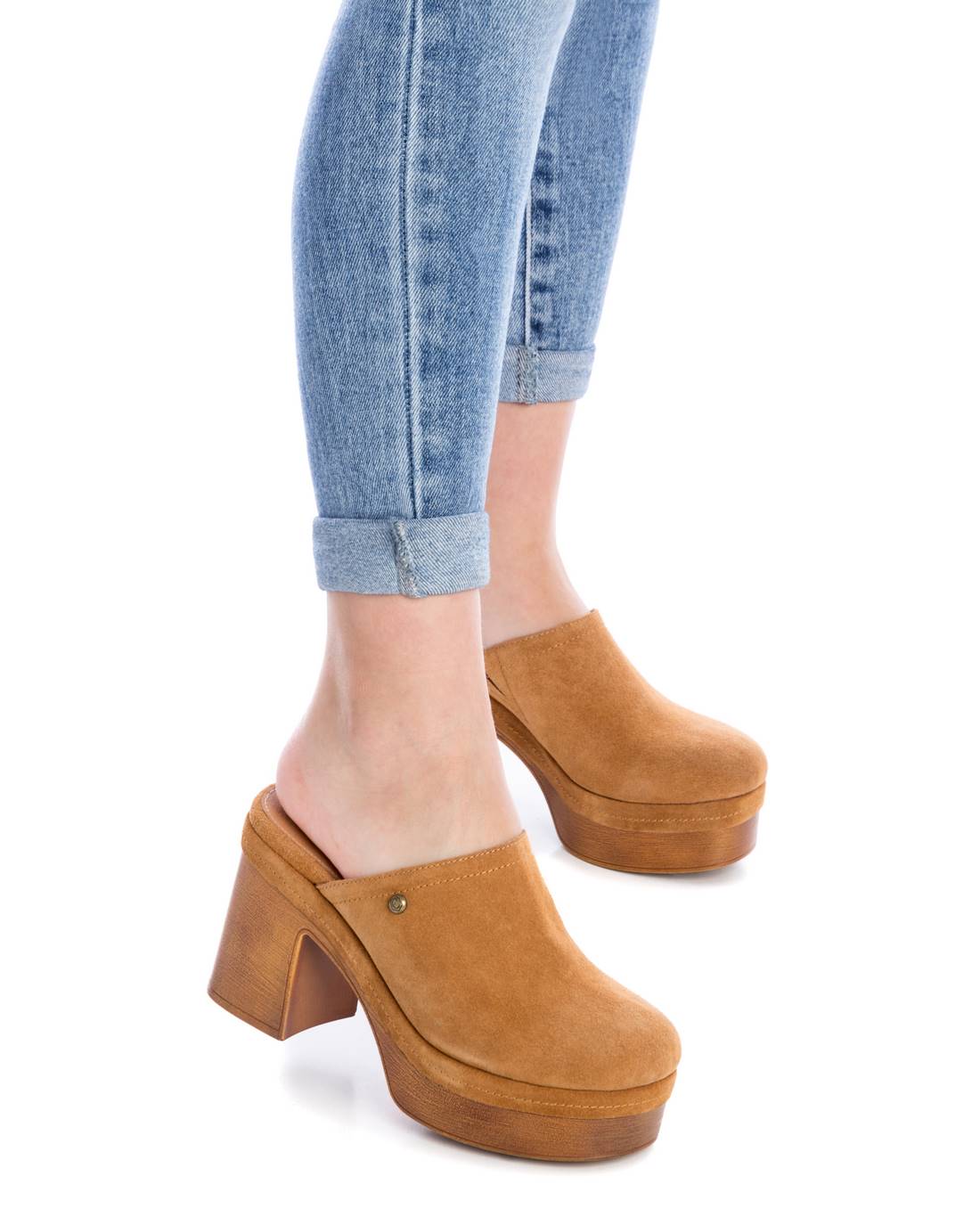 Carmela 16057003 sabots cuir marron talon 10 cm