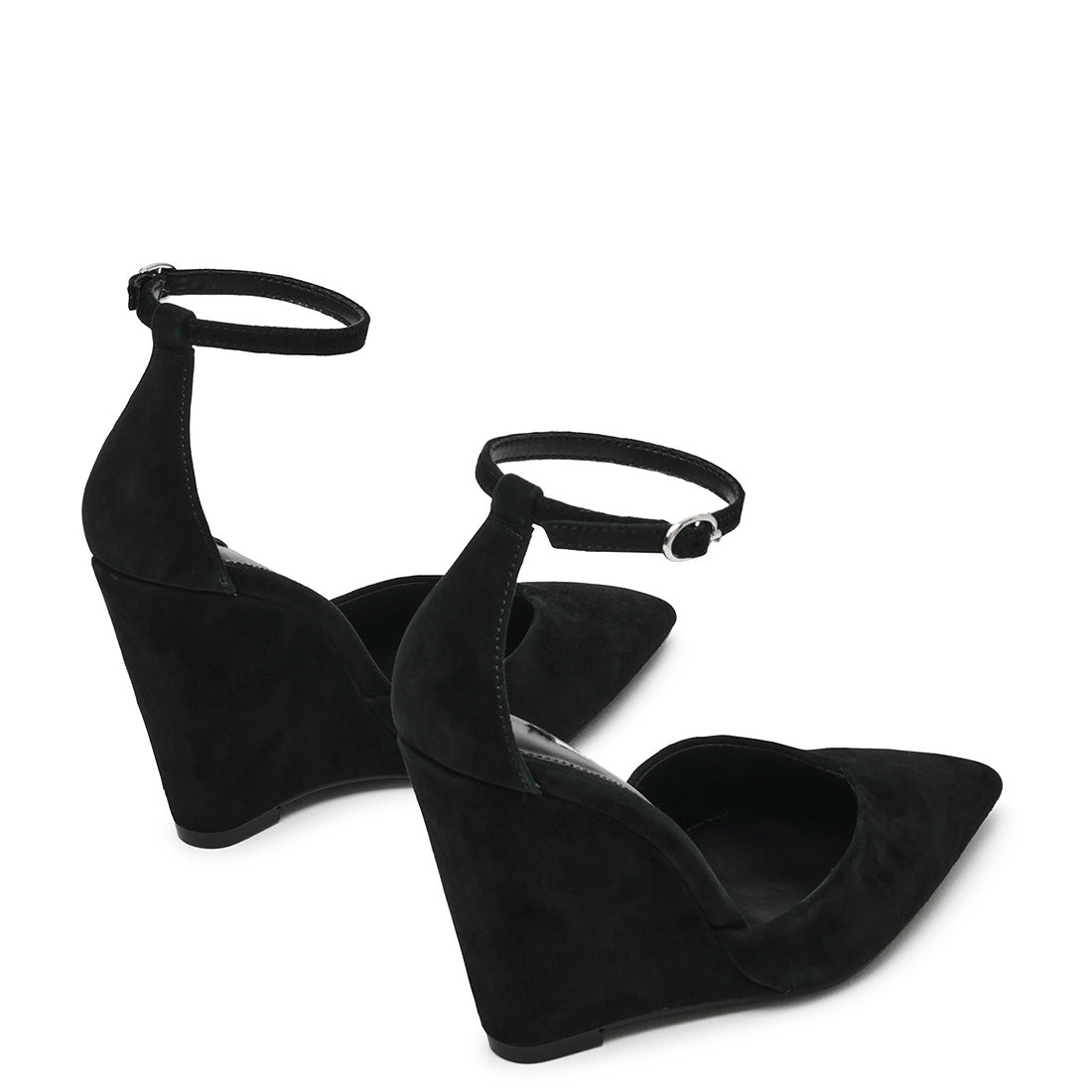 Steve Madden Andry sandales compensées noir daim talon 10 cm