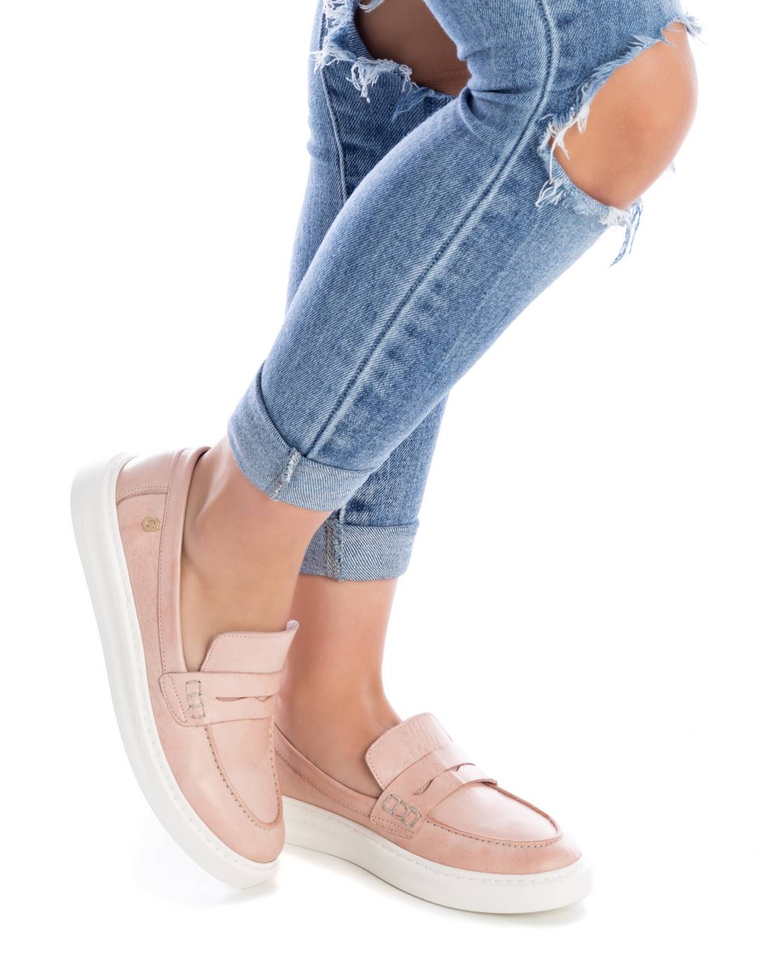 Carmela 16064004 mocassins cuir marron semelle sport