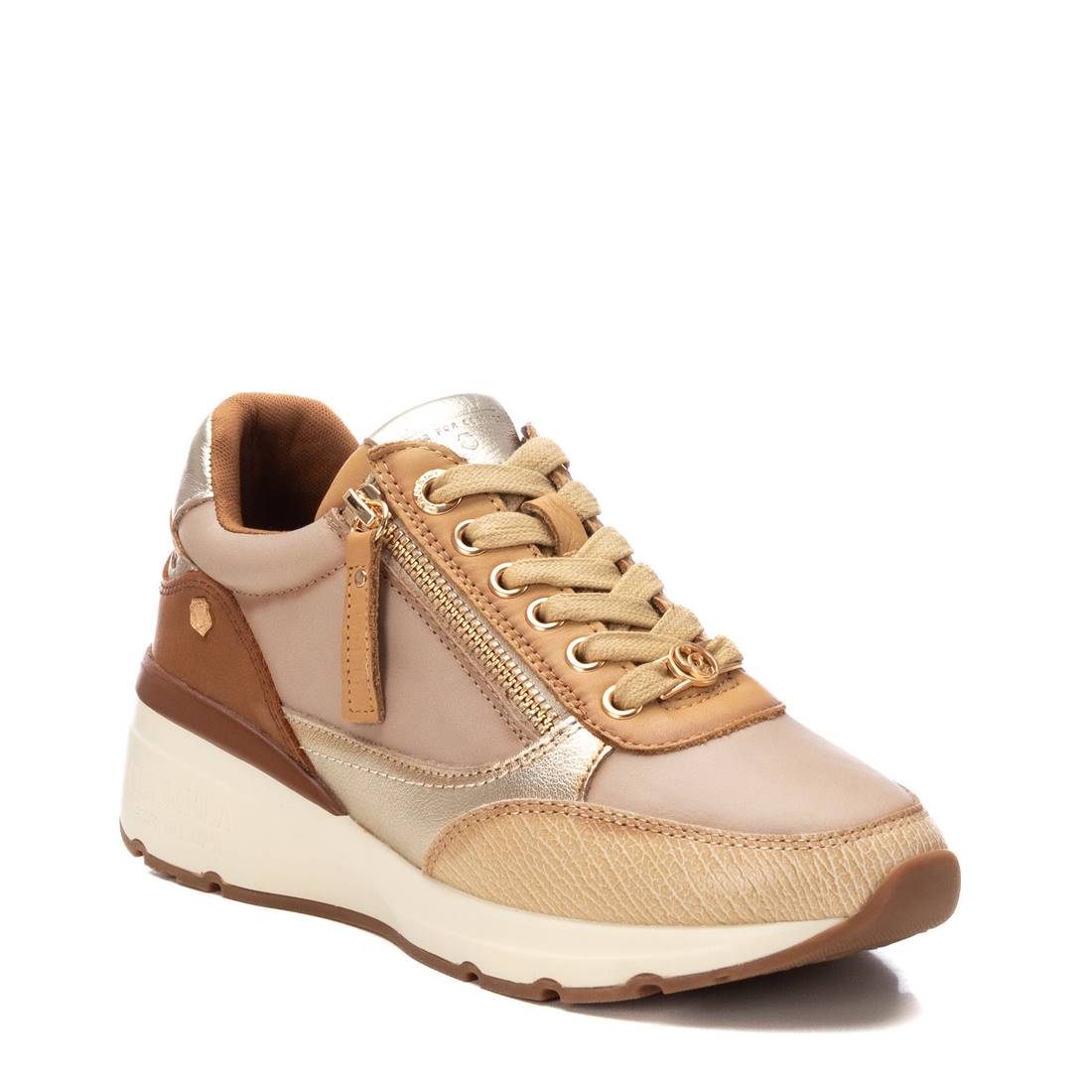 Carmela 16182506 sneaker cuir blanc à zip