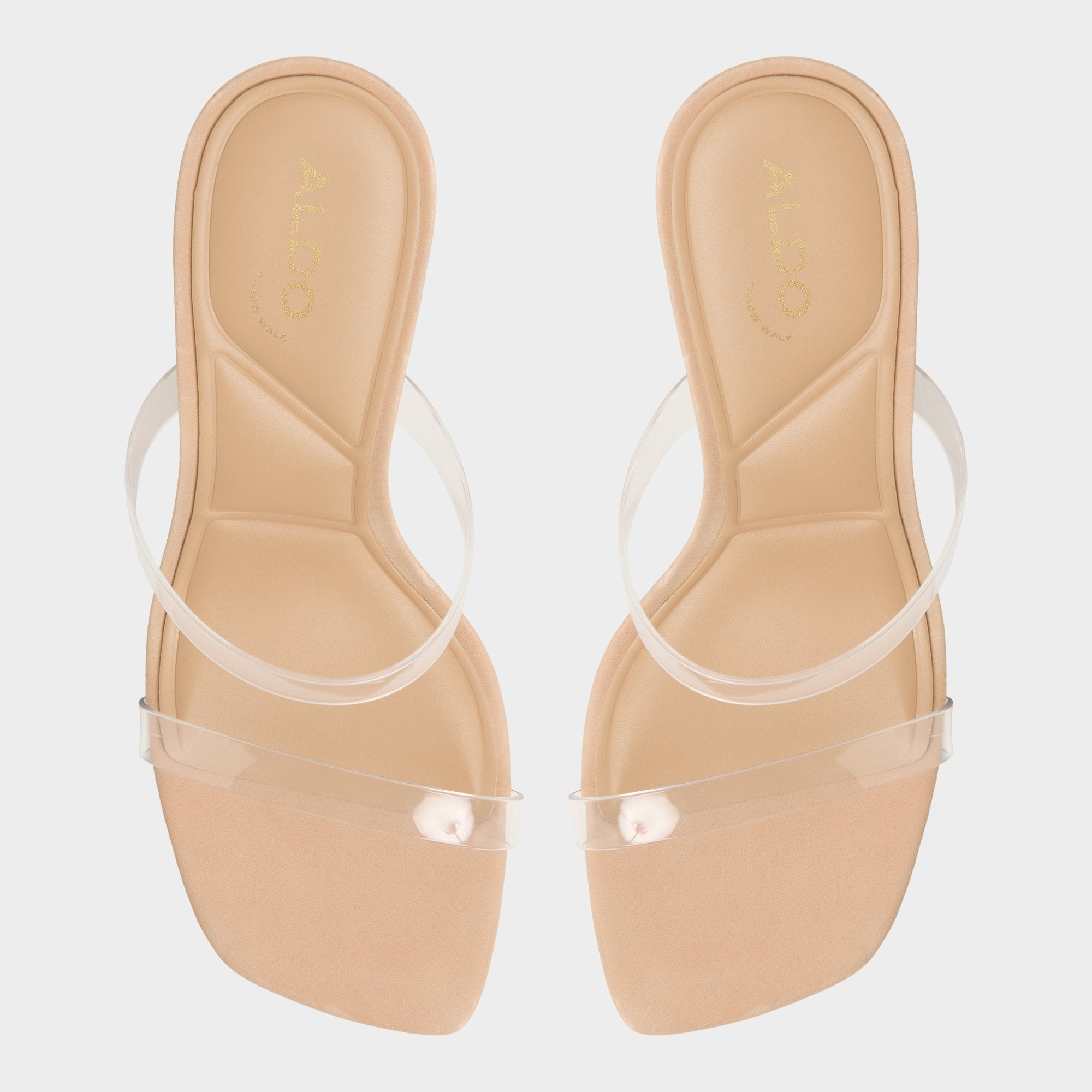 ALDO Evalina mules à talons brides transparentes