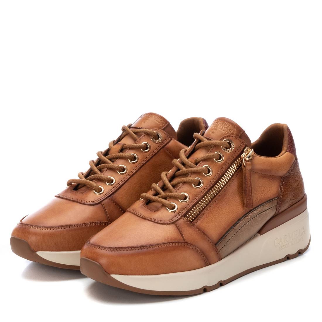 Carmela 16085004 sneaker cuir marron femme
