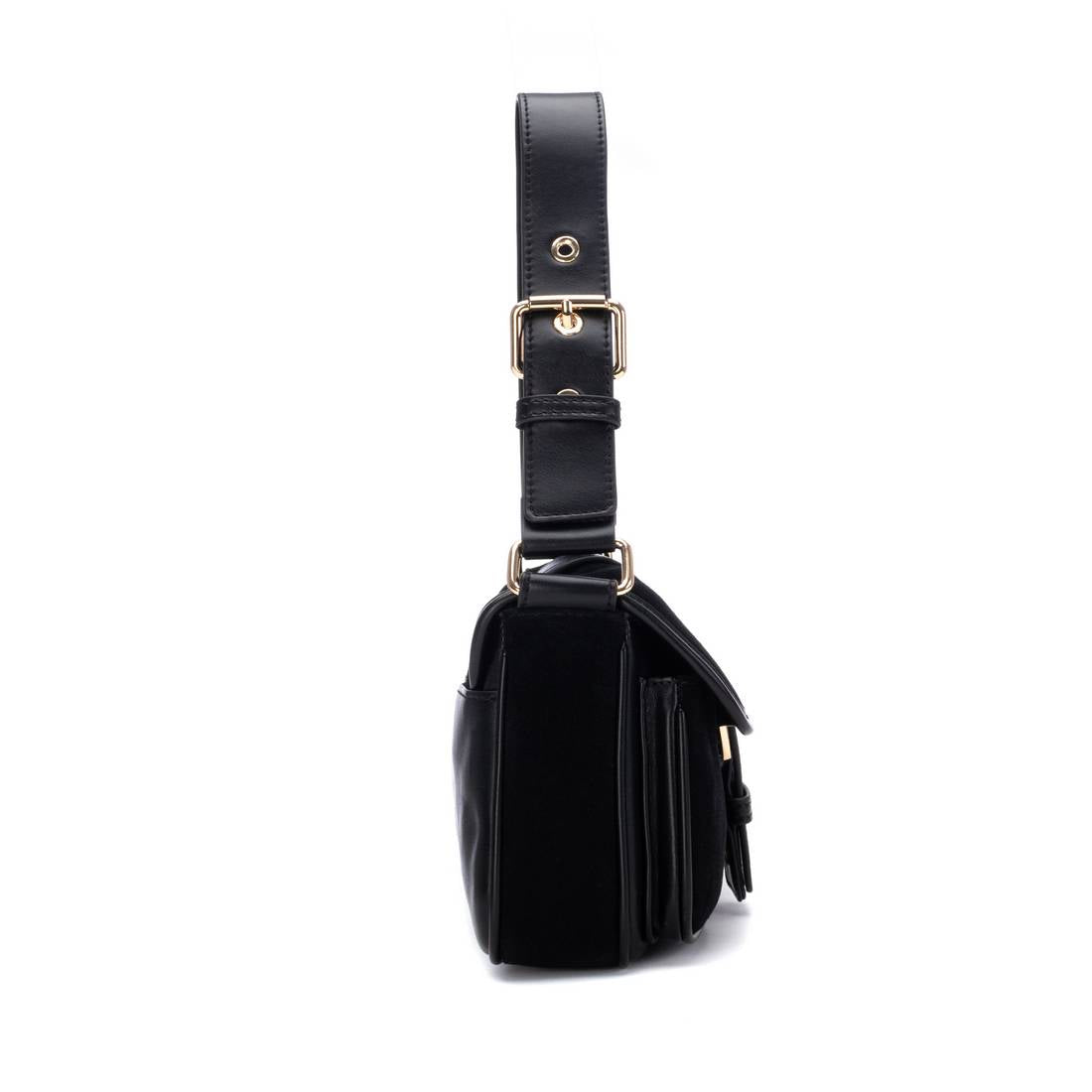 Carmela 18619503 sac épaule noir cuir suède