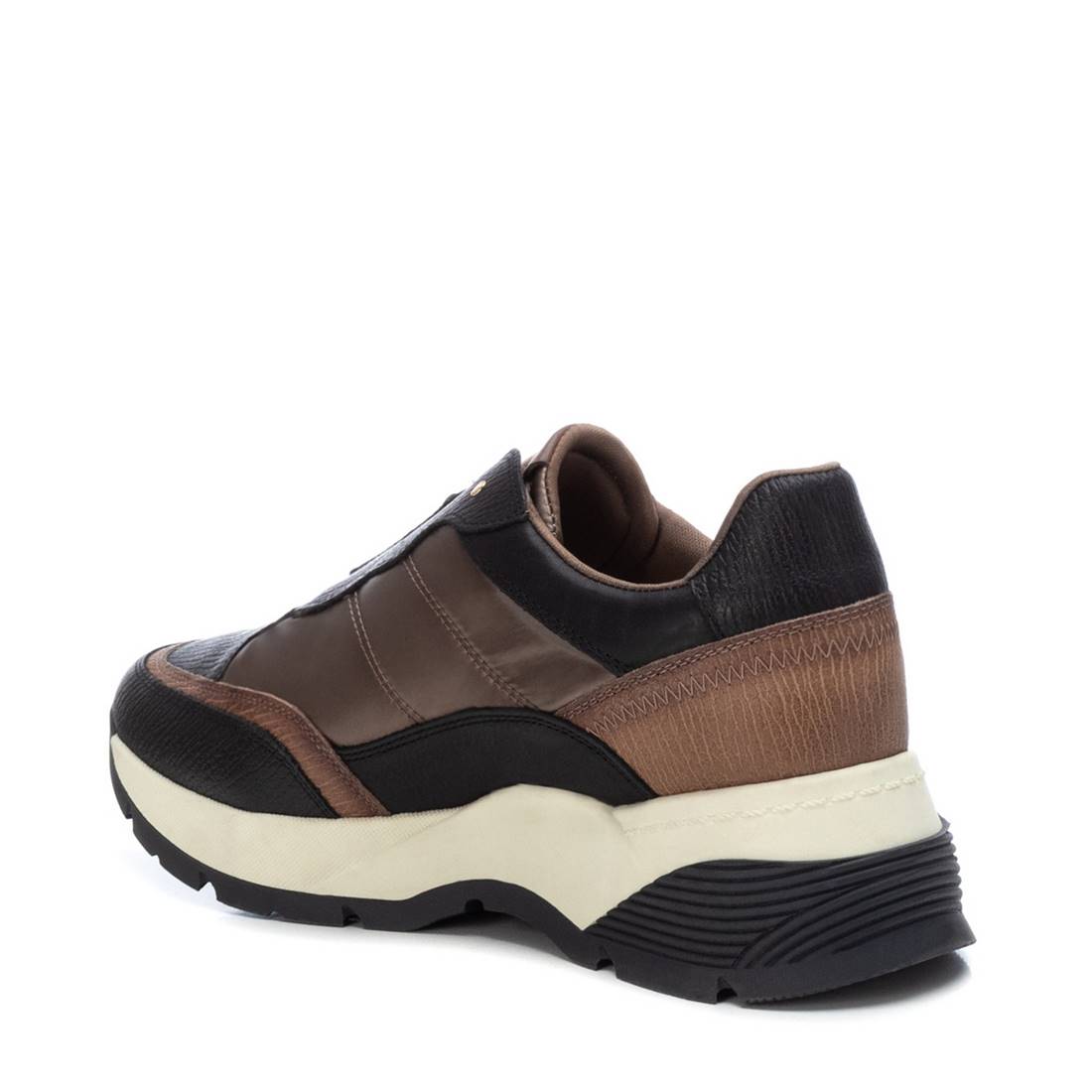 Carmela 16116702 baskets femme marron cuir zip avant