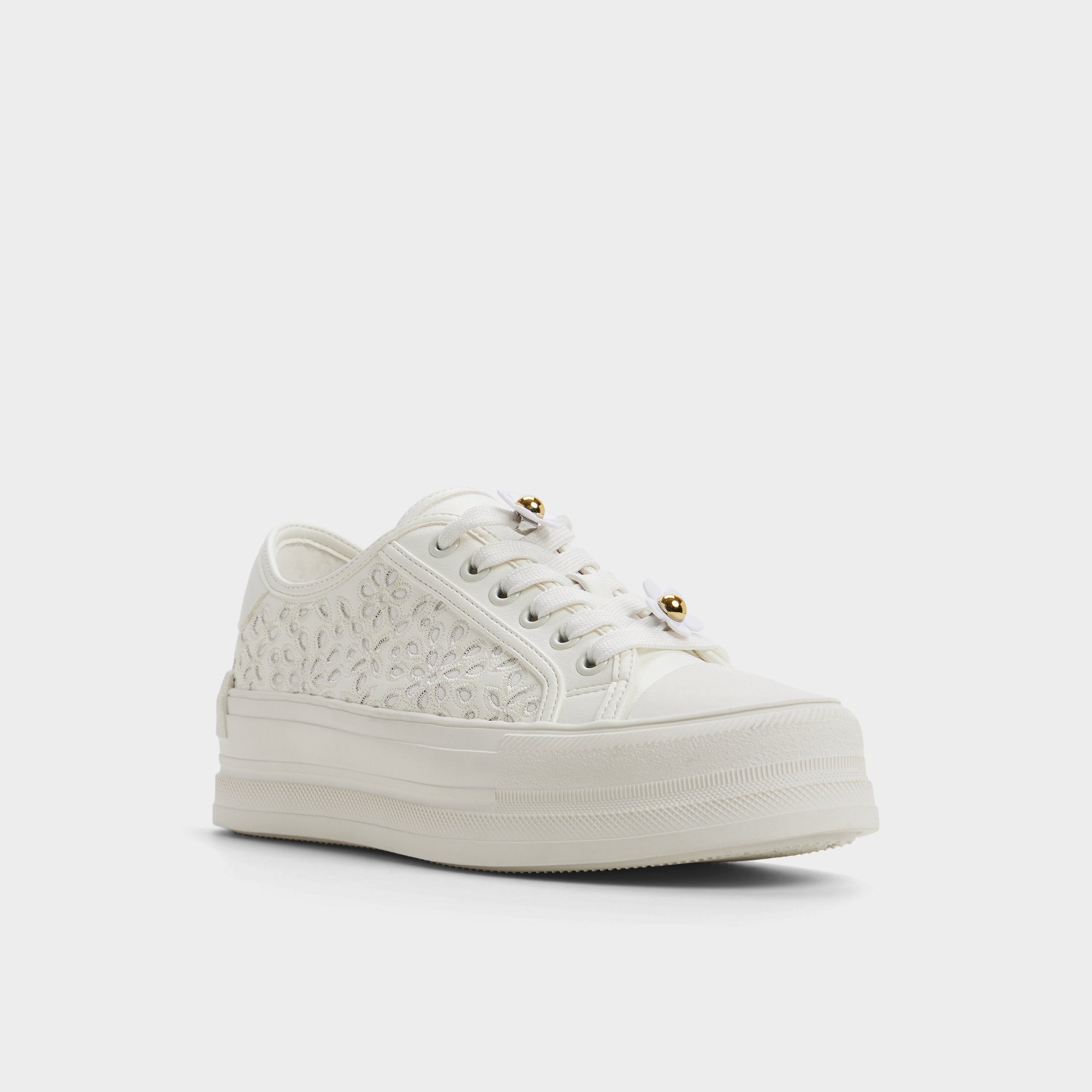 Aldo Rayes baskets plateforme blanche fleurs
