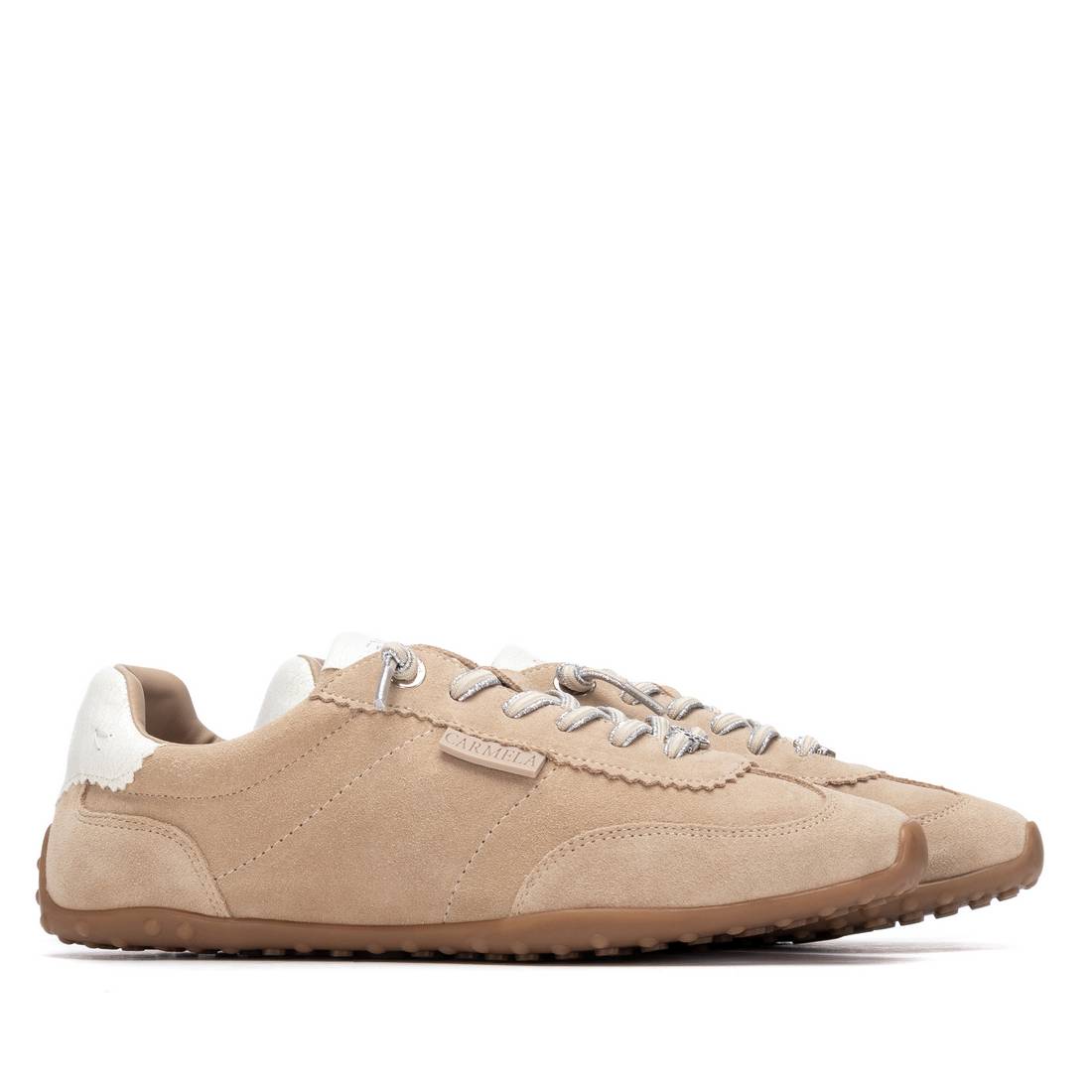 Carmela 16317202 baskets cuir beige lacets amovible