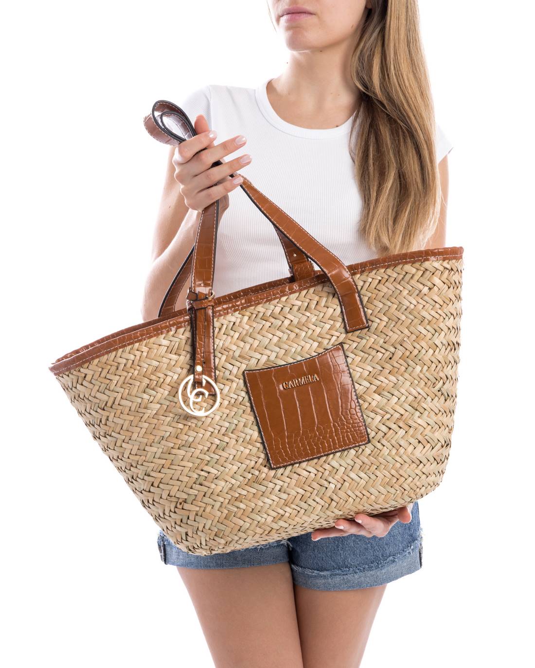 Carmela 18615804 sac raphia femme marron