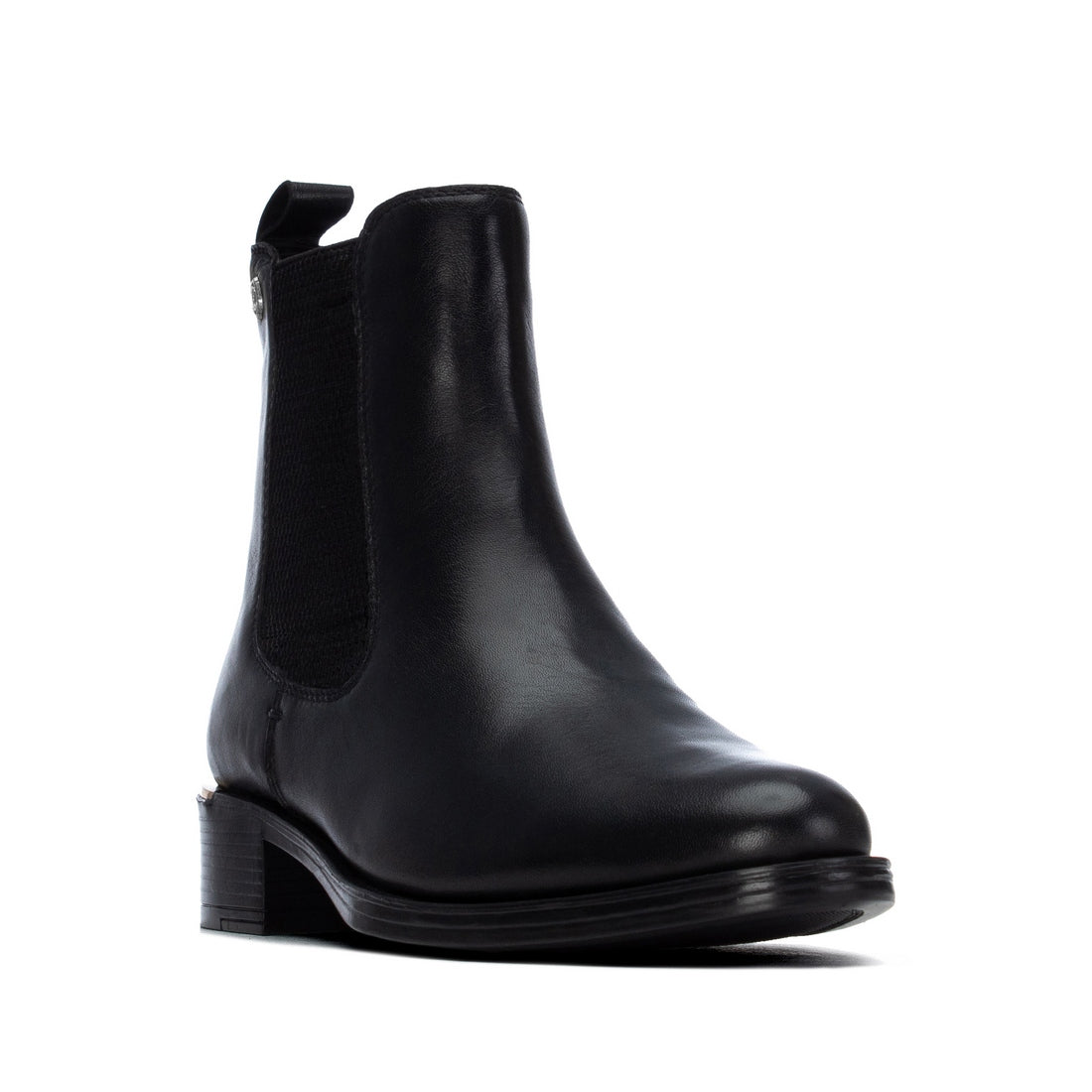Carmela 16400601 bottines chelsea noir cuir talon bas