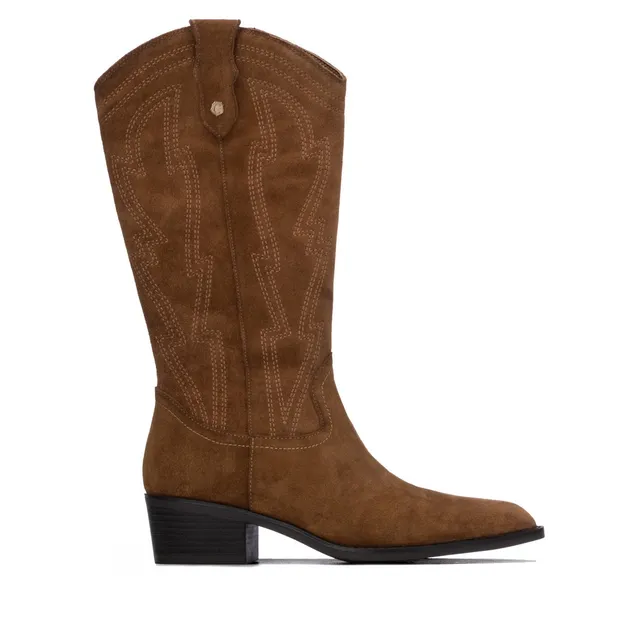 Carmela 16438102 bottes cuir camel talon femme zip