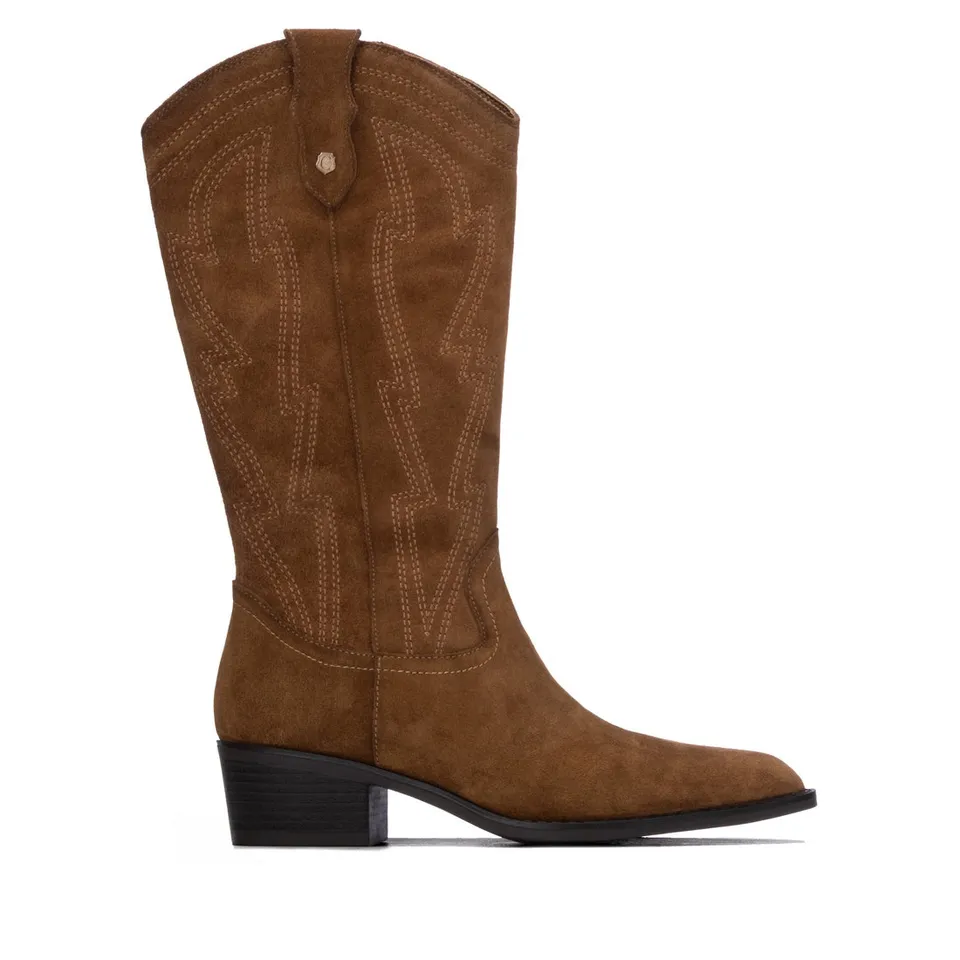 Carmela 16438102 bottes cuir camel talon femme zip