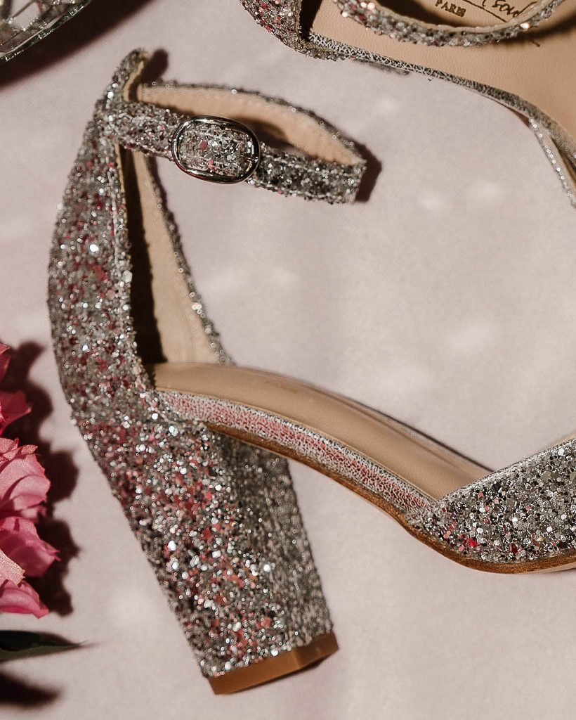 Dessine Moi Un Soulier Charlotte High sandale glitter argent