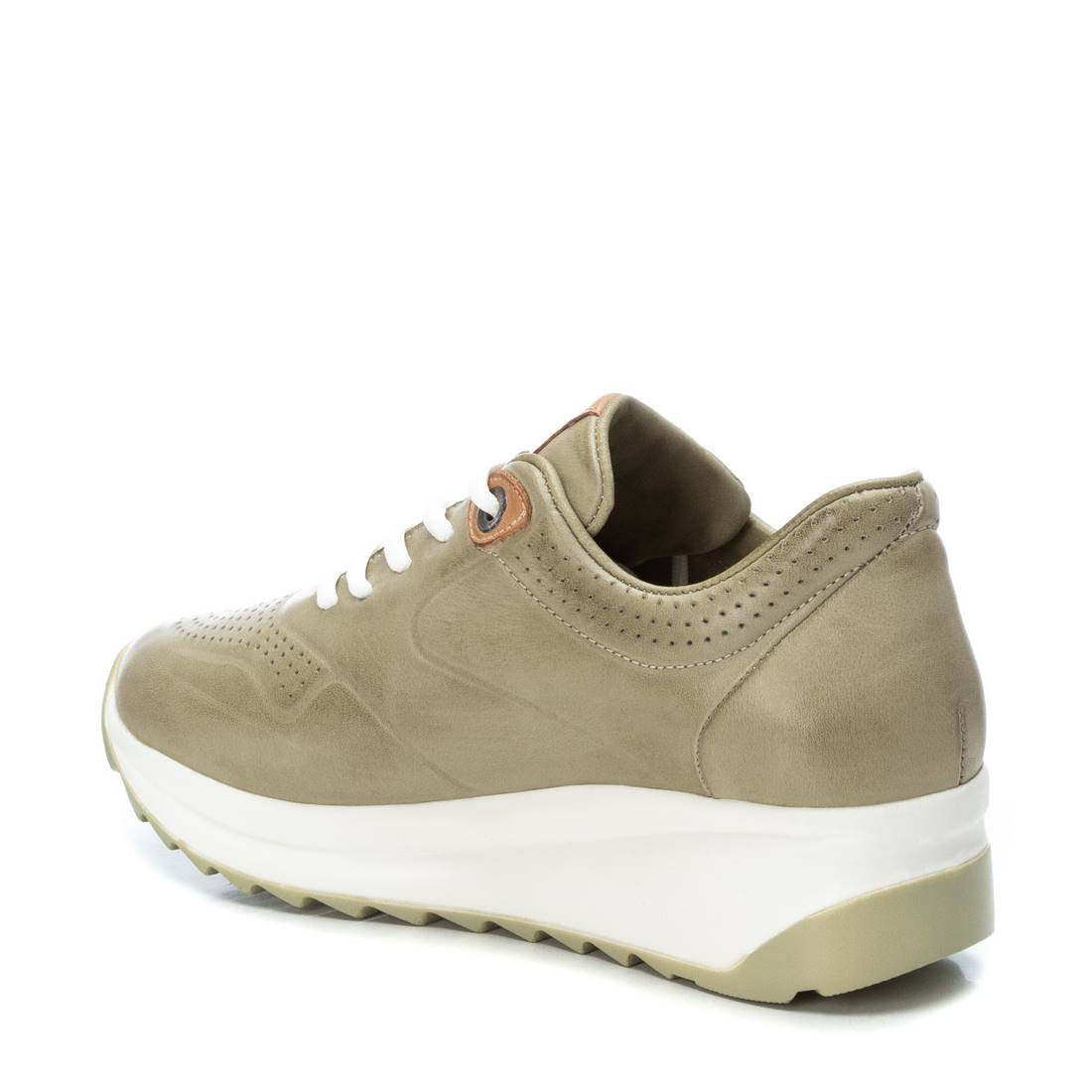 Carmela 16079802 basket cuir vert lacets