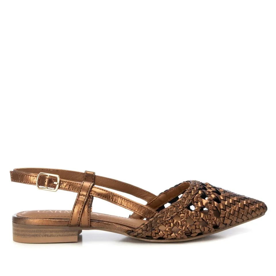 Carmela 16241202 ballerines bronze cuir bride cheville