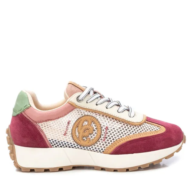 Carmela 16143001 sneaker cuir rouge ajourée