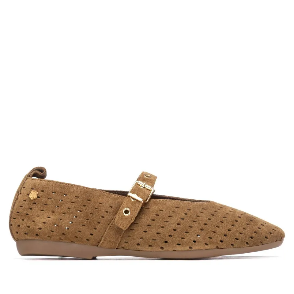 Carmela 16314201 ballerines femme camel cuir ajouré
