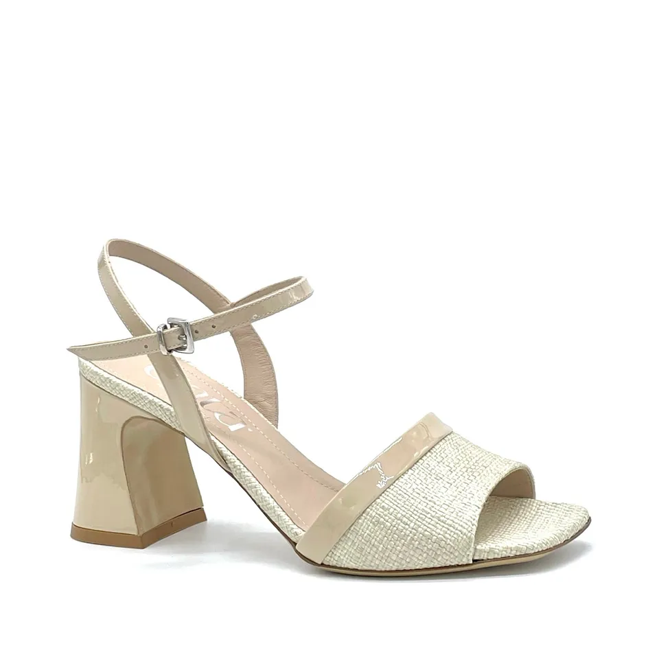 ELATA 14180 sandale beige multicolore talon 7,5 cm