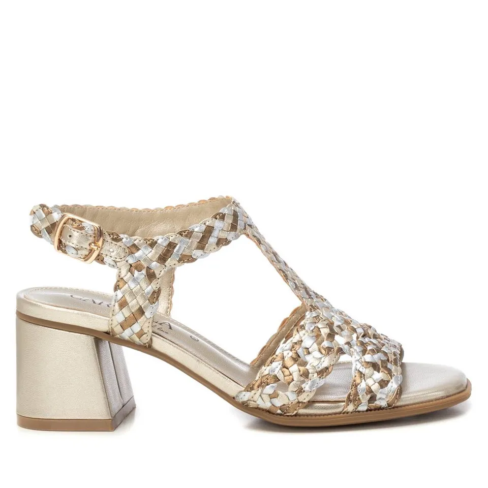 Carmela 16219001 sandale cuir doré talon 6 cm