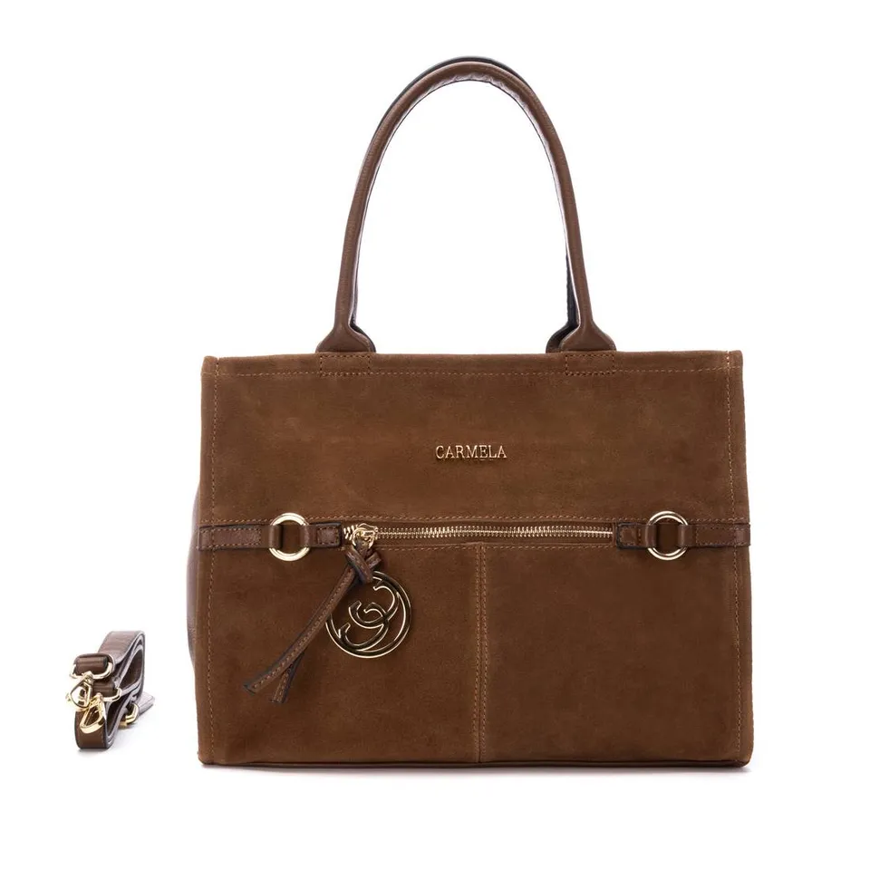Carmela 18617302 sac cuir camel 27x35x15 cm